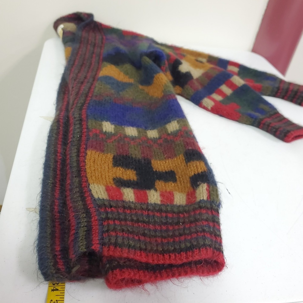 Vintage Express Women Rare Geometric Mohair Sweater Size S Shrunken Unique Artsy - Picture 7 of 10